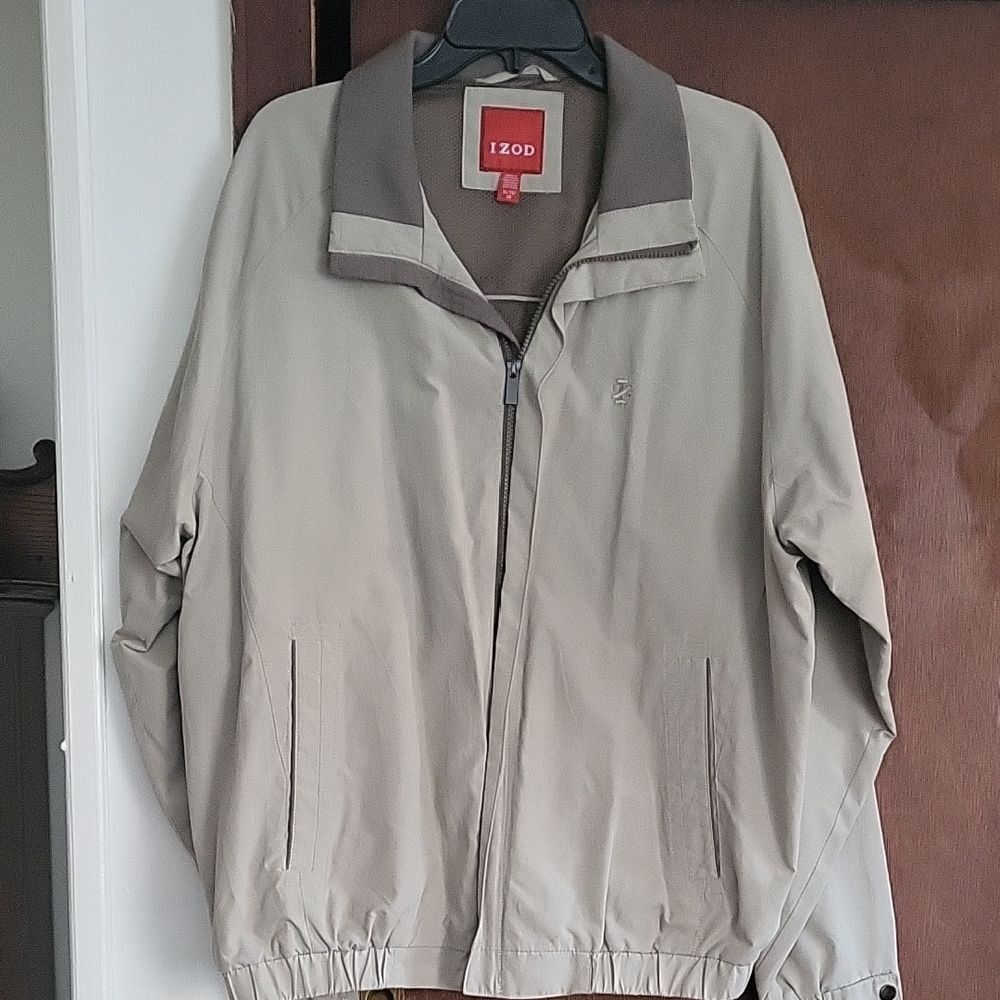 IZOD Men's Beige Windbreaker Jacket